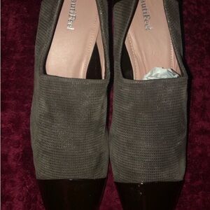 BeautiFeel Textured Brown Shoes with Gloss heel and toe